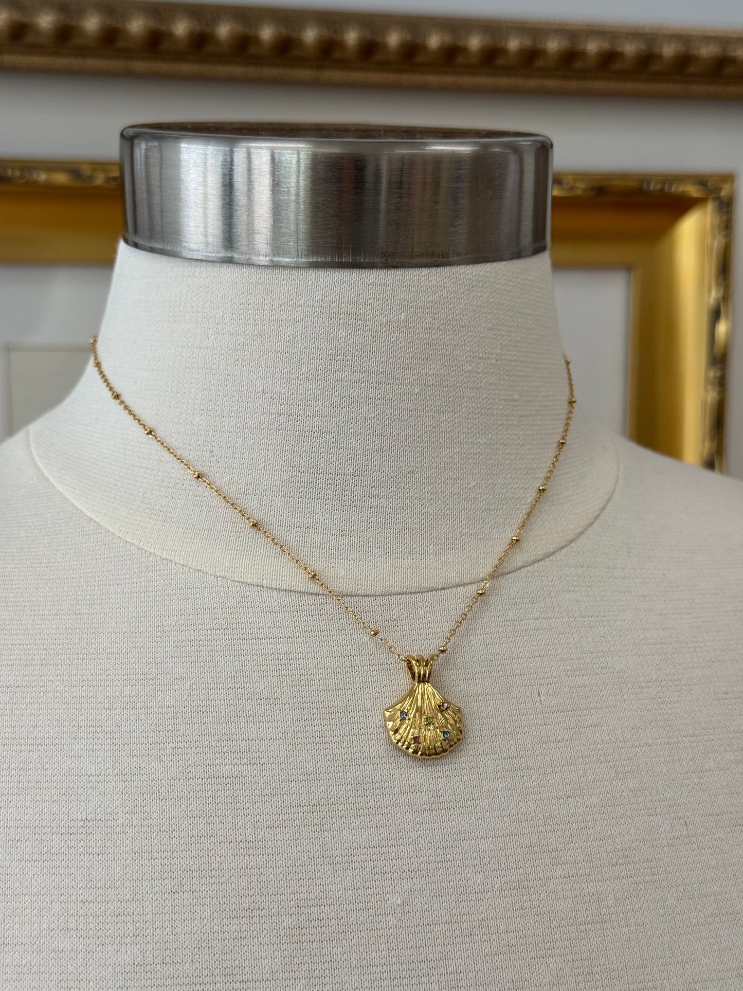 Seaside Scallop Charm Necklace Necklaces