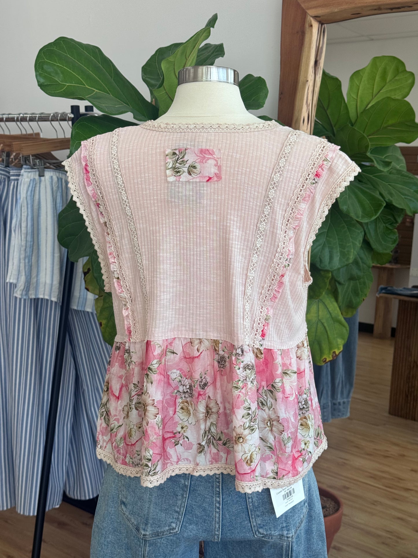 Patchwork Pink Floral Top