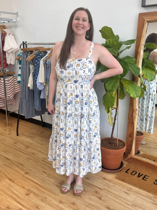 Coastal Garden Plus Dress