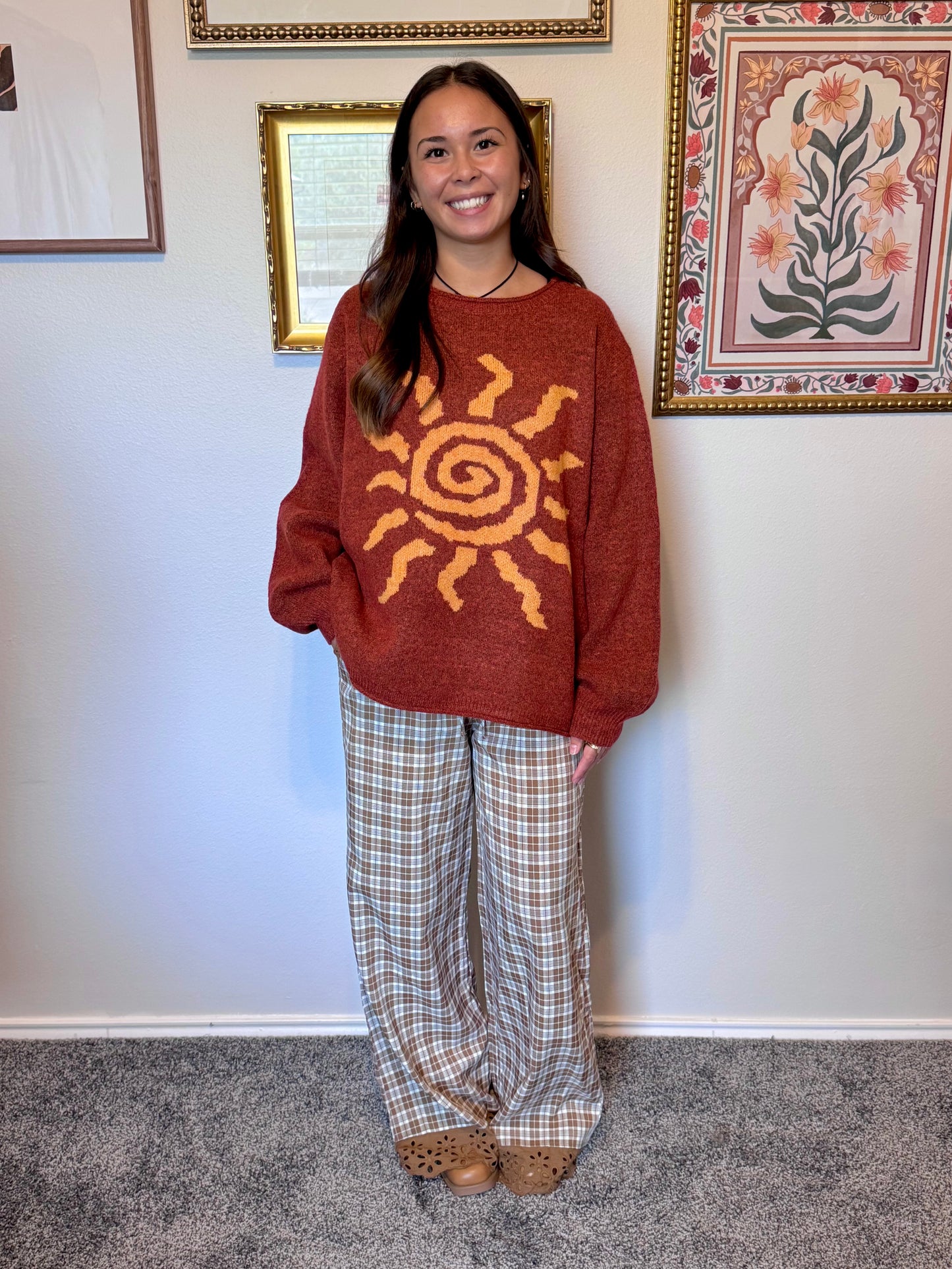 Spiral Sun Knit Sweater
