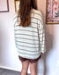 Striped Knit Long Sleeve Top