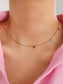 18K Gold Multi-Colored Gem Necklace