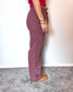 Mid-Rise Plaid Pants