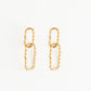 Textured Link Dangle Earrings Earrings