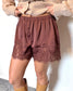 Lace Trim Satin Shorts
