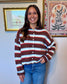 Brown Striped Cardigan