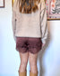 Lace Trim Satin Shorts