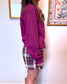 Brown Plaid Elastic Waist Shorts