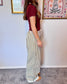 Lace Trim Striped Pants