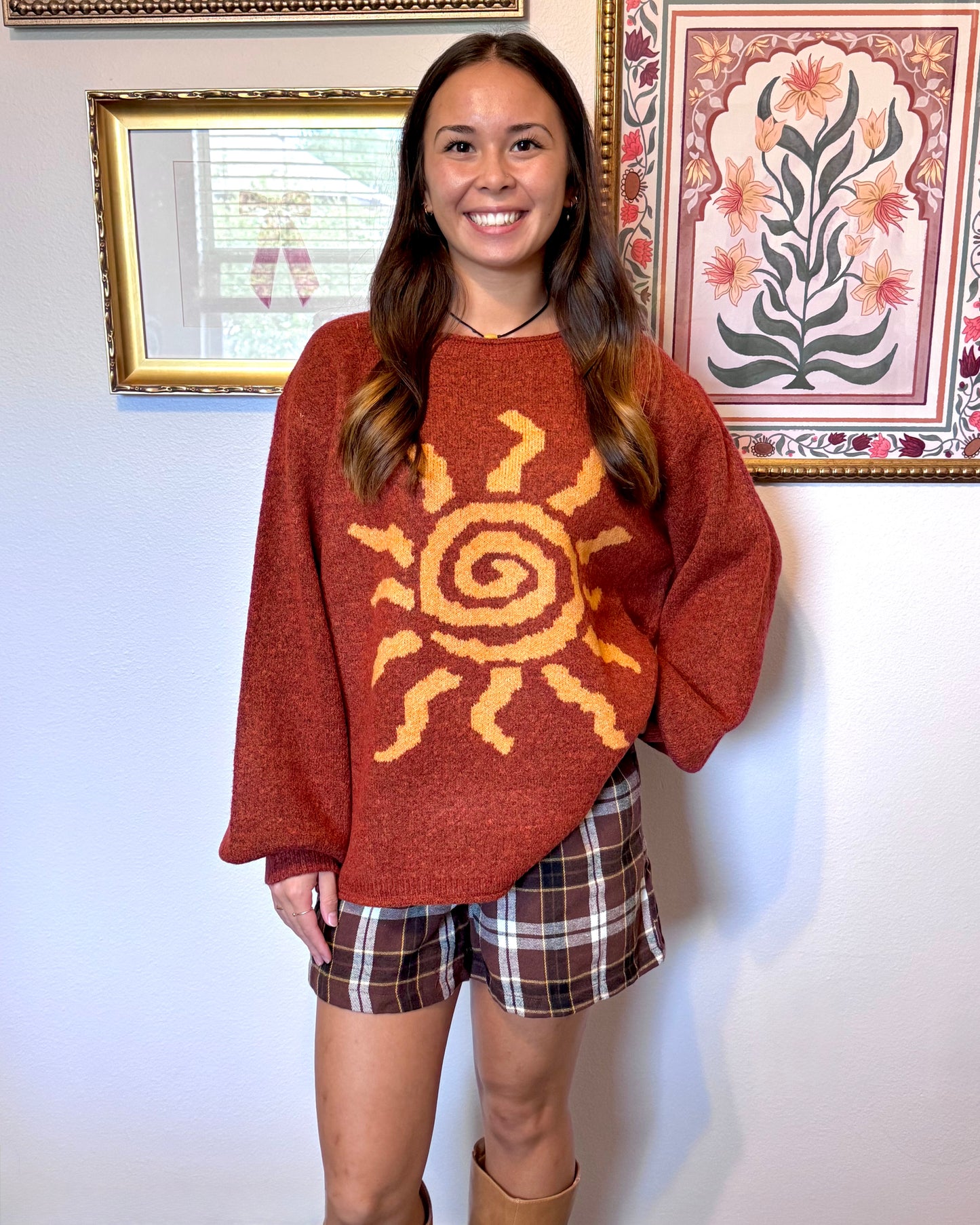 Spiral Sun Knit Sweater