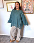Oversized Raw Edge Sweatshirt