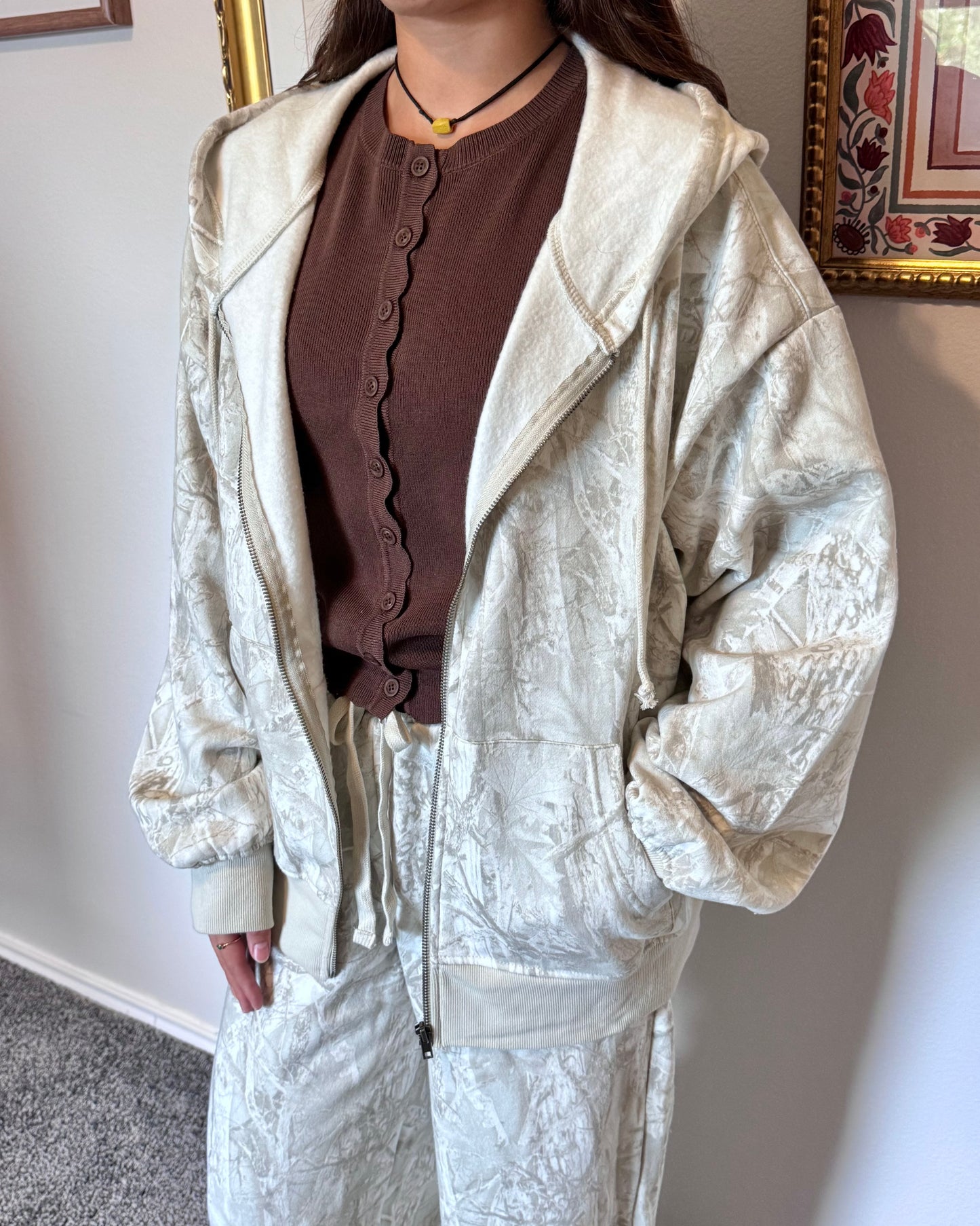 Camouflage Zip-Up Hoodie