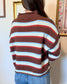 Brown Striped Cardigan