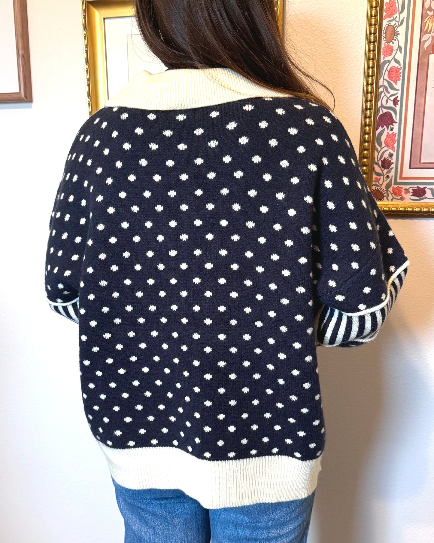 Dots & Stripes Sweater Top
