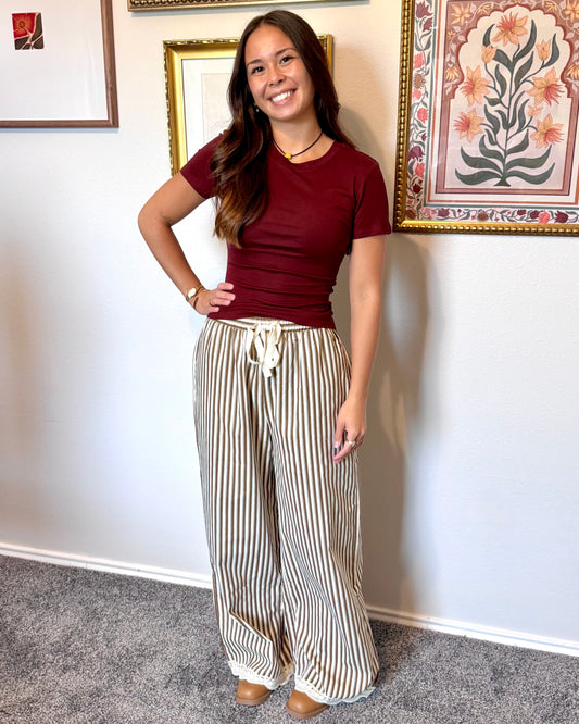Perfect Basic Maroon Top
