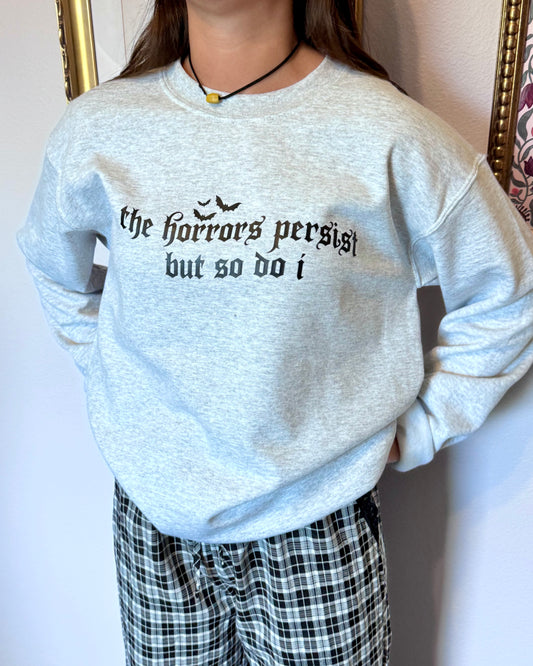 Horrors Persist Embroidered Sweatshirt