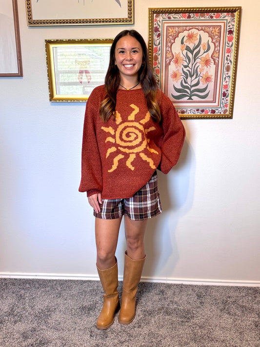 Spiral Sun Knit Sweater