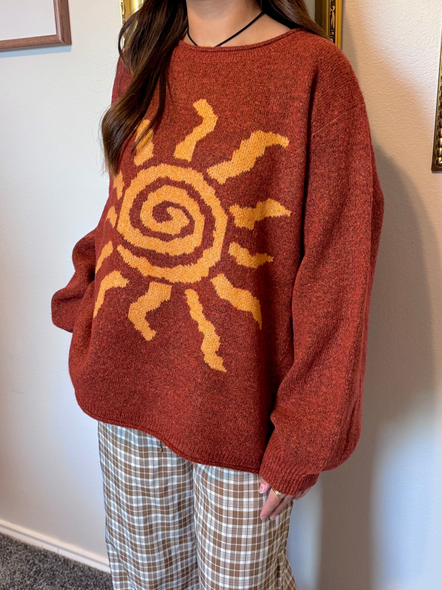 Spiral Sun Knit Sweater