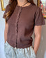 Scalloped Short Sleeve Cardigan