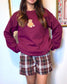 Brown Plaid Elastic Waist Shorts