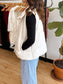 Ivory Zip Puffer Vest vest