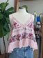 Flared Patchwork Tank Top