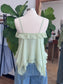 Flounce Sage Ruffle Tank Top
