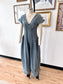 Denim Pleated Jumpsuit