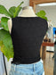 Boat Neck Black Lace Top