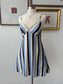 Blue & Brown Striped Mini Dress