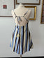 Blue & Brown Striped Mini Dress