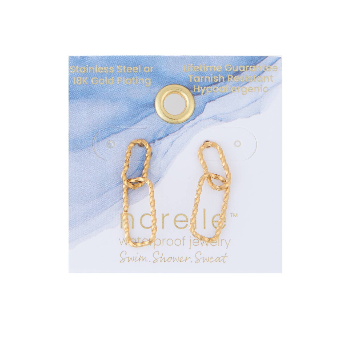 Textured Link Dangle Earrings Earrings