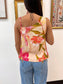 Asymmetric Cowl Neck Floral Tank Shirts & Tops