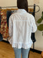 Blue Striped Ruffle Top Shirts & Tops