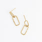 Textured Link Dangle Earrings Earrings