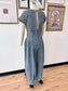 Denim Pleated Jumpsuit Jumpsuit