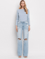 Distressed Flare Light Wash Jeans