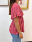 Eyelet Embroidered Twist Top Shirts & Tops