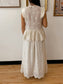 Eyelet Pleated Cream Top Shirts & Tops