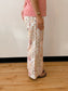Floral Patchwork Wide Leg Pants Pants