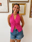 Front Twist Halter Top Shirts & Tops