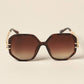 Geometric Metal Accent Sunnies Sunglasses