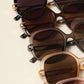 Geometric Metal Accent Sunnies Sunglasses