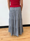 Gingham Tiered Maxi Skirt Skirt