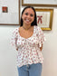 Hanky Hem Floral Top Shirts & Tops