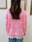 Heart Knit Lace Sweater Shirts & Tops