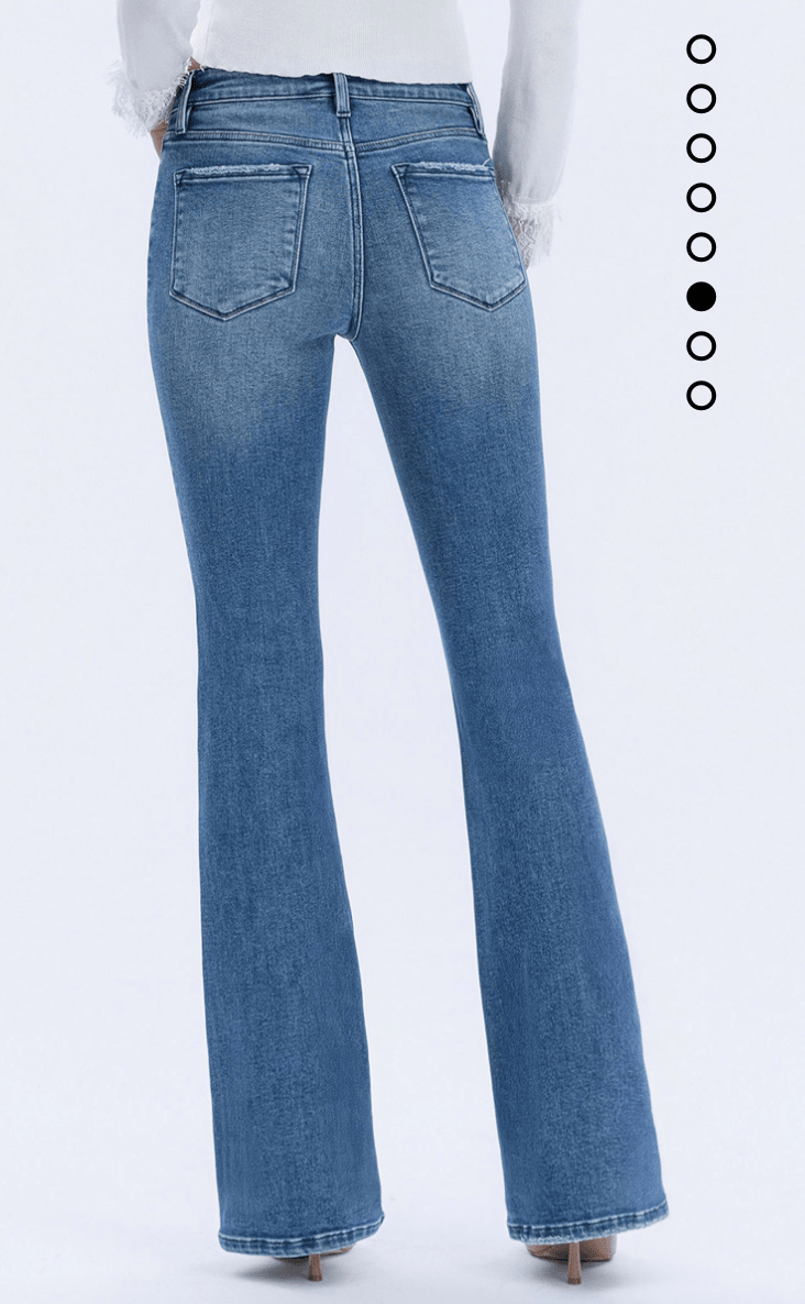High Rise Bootcut Dark Jeans