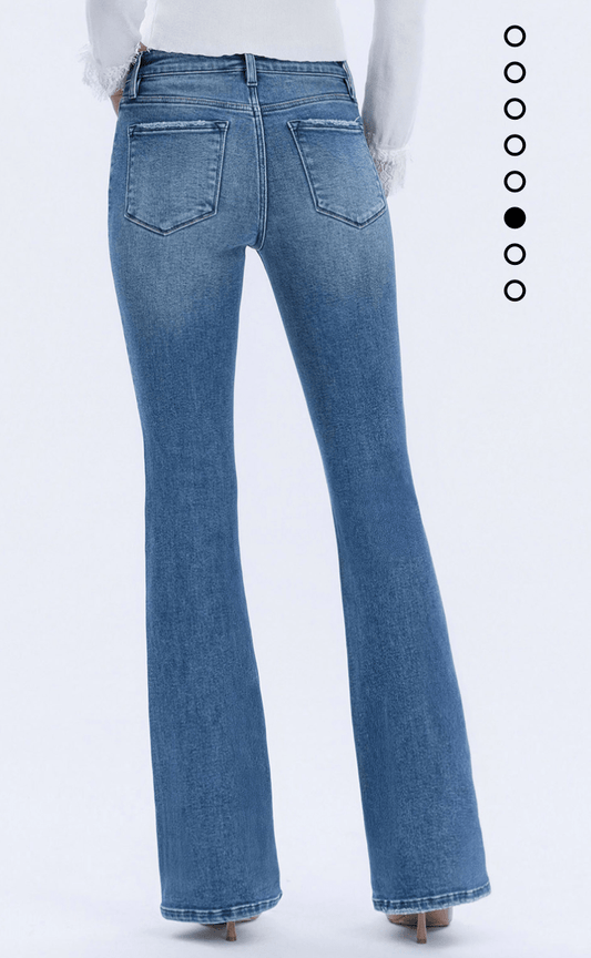 High Rise Bootcut Dark Jeans