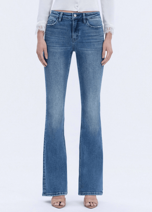 High Rise Bootcut Dark Jeans