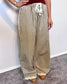 Lace Trim Striped Pants Pants